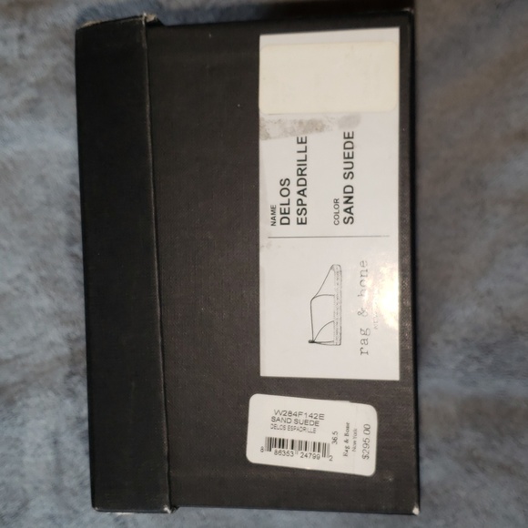 Rag & Bone Delos Sand Suede Espadrille 36.5 - Picture 8 of 8